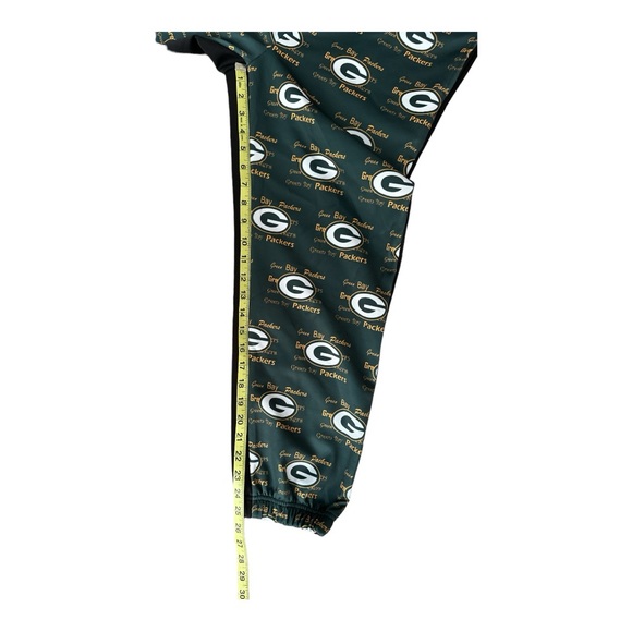 Green Bay Packers Sweatpants Fun Design Print Front Black Back - Picture 4 of 8